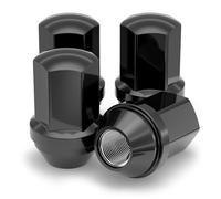 White Knight M14x1.5 Solid Piece (Black Chrome) Factory Style (1.78"""") for Silverado Suburban Tahoe Traverse Sierra Yukon Escalade XTs and GM