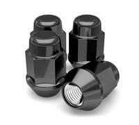 White Knight M14x1.50 Aftermarket Bulge Acorn Lug Nut for Small Seat Diameter (0.90” Black Chrome), Easy to Install, Durable Carbon Steel with Stylish Triple Layer Chrome Finish-1709SBK-4AM (4 Pack)