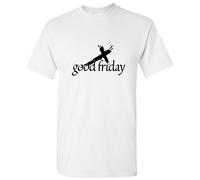 (White, L) Easter Good Friday Cool Unique Jesus Christian God Cross Men T Shirt Tee Top