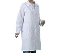 White Lab Coat Medical Doctor Workwear Uniform， Protective Workwear Long Sleeves，Unisex Laboratory White Coat，Chef Coats Long Sleeves Fancy Dress for Men Women Laboratory Study Work