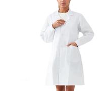White Lab Coat Women Men Thin Breathable Long Sleeve Medical Uniform Doctor Scientist Coat for Laboratory Pharmacy Student Cosplay Costume & Technician Professional Wear