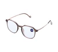 White Label Full frame reading glasses 400d (Transparent Tea) [Classic Style] Unisex Reading Glasses, Simple and Durable, Essential for Office and Home Use