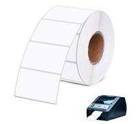 White Labels Stickers Roll, 1000 Self Adhesive Label 60 X 30mm, Blank White Sticky Labels Address Label for Freezer, Food, Office, Kitchen, Envelopes, Parcels, Supermarket and Laboratory & More
