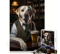 White Labrador at The Pub Jigsaw Puzzles for Adults 1000 Piece Mental Exercise Mindful Leisure Snug Lock (50x75cm)