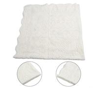 White Lace Polyester Tablecloth Dust-Proof Floral Embroidered Table Cover for Coffee Table, TV Cabinet, Dining Table, Wedding, Party, Home or Garden Decoration, 60 x(120 * 120cm)