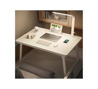 White Laptop Bed Desk with Integrated Lamp 60x40cm Lap Desk Tray Table Portable Stand for Bed and Sofa Enlarged Desktop for Easy Storage and Convenience