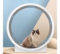 White Large Indoor Cat Wheel, Lightweight Cat Exercise Wheel, Silent Spinning Cat Treadmill - Running, Scratching, Sport Toy,Inner Diameter110cm/43.3