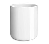 White Large Utensil Holder for Kitchen Counter, High 7.2” Glossy Ceramic Utensils Crock for Countertop, Spatula Cooking Utensil Holder Easy to Clean for Farmhouse 7.2×5.8 INCH