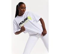 White Laser Cut Transfer Printed T-shirt With Metallic And Neon Foil House Of Holland White S