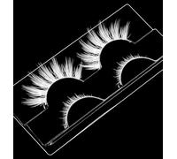 White Lashes, White Eyelashes for Christmas & Anime Events, Fluffy Manga Style False Eyelashes with Invisible Band, Japanese Style Makeup Accessories for Party & Photo Shoots