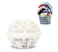 White Laundry Ball, Ceramic Particle Magics Cleaning Reusable Ball Detergent Alternative for Reducing Wrinkles Washing Machine Prevent Clothes from Tangling