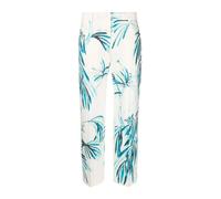White Leaf Print Trousers - female - F.R.S For Restless Sleepers - Wide Trousers - White - S - Trousers S