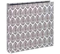 White Leaf Traditional Photo Album - 100 Black Pages - 11.75x11.5 Inches