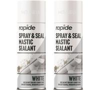 White Leak Sealer Spray - 2 Cans x 400ml - Tough Waterproof Sealant - Ideal for Drain & Plastic Pipe Leaks & Cracks - Instant Repair & Long Lasting Protection - Interior & Exterior Use