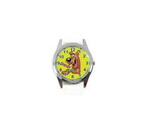 White Leather Band Quartz Watch for Scooby DOO Fans E2