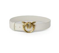White Leather Belt Elegant Design S