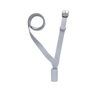 White Leather Flagpole Holder Cross belt, Left Shoulder Parade Strap for Flag Carrier, Ceremonial Marching Band Drill Team Honour Guard, Adjustable Genuine Leather Pole Holster Sling (Left Shoulder)