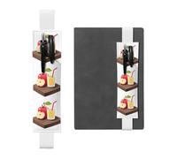 White Leather Pen Holder Bookmark BROLEO Apple Drink on The Table Printed Adjustable Elastic Band 8.3-1.8 in Suitable for Most notebooks Diaries