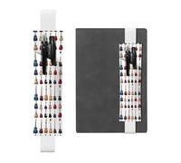 White Leather Pen Holder Bookmark BROLEO Various Guitars Printed Adjustable Elastic Band 8.3-1.8 in Suitable for Most notebooks Diaries