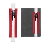 White Leather Pen Holder Bookmark HYTTER Flag of Malta Printed Adjustable Elastic Band 8.3-1.8 in for notebooks Diaries Manuals Planners