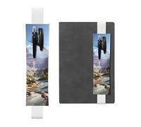 White Leather Pen Holder Bookmark HYTTER Grand Canyon Printed Adjustable Elastic Band 8.3-1.8 in for notebooks Diaries Manuals Planners