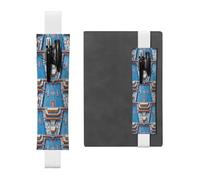 White Leather Pen Holder Bookmark MJHKXLJ Basketball Arena Pattern Adjustable Elastic Band 8.3-1.8 inch for notebooks Diaries Hardcover Journal