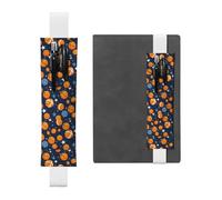 White Leather Pen Holder Bookmark MJHKXLJ Basketball Sport Pattern Adjustable Elastic Band 8.3-1.8 inch for notebooks Diaries Hardcover Journal