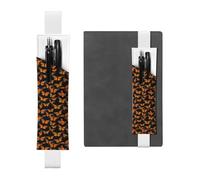 White Leather Pen Holder Bookmark WHJSHOP Beautiful Monarch Butterfly Printing Adjustable Elastic Band 8.3-1.8 inch for notebooks Diaries Hardcover Journal