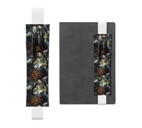 White Leather Pen Holder Bookmark WHJSHOP Goldfish Under The Willow Tree Prints Adjustable Elastic Band 8.3-1.8 in Suitable for Most notebooks Diaries