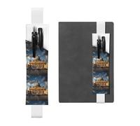 White Leather Pen Holder Bookmark WHJSHOP St Peter's Basilica Printing Adjustable Elastic Band 8.3-1.8 inch for notebooks Diaries Hardcover Journal