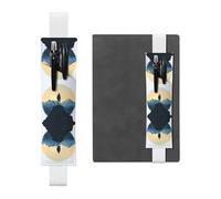 White Leather Pen Holder Bookmark WZYWHJ Conquer The Mountain Prints - Premium PVC Leather Elastic Band Design for Notebooks, Journals, and Planners