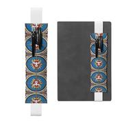 White Leather Pen Holder Bookmark WZYWHJ holy Spirit Christia Picture - Premium PVC Leather Elastic Band Design for Notebooks, Journals, and Planners