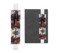 White Leather Pen Holder Bookmark WZYWHJ Huge Mulberries Picture - Premium PVC Leather Elastic Band Design for Notebooks, Journals, and Planners