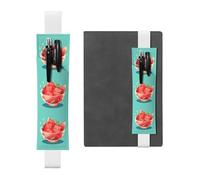 White Leather Pen Holder Bookmark YYHWHJDE Refreshing Watermelon ice Bowl Picture Adjustable Elastic Band 8.3-1.8 in Suitable for Most notebooks Diaries