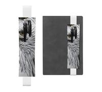 White Leather Pen Holder Bookmark YYHWHJDE Sketching an Eagle Picture Adjustable Elastic Band 8.3-1.8 in Suitable for Most notebooks Diaries