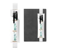 White Leather Pen Holder Bookmark YYHWHJDE The Majestic Statue of Liberty Printing Adjustable Elastic Band 8.3-1.8 in Suitable for Most notebooks Diaries