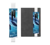 White Leather Pen Holder Bookmark YYHWHJDE Winter The Dolphin Picture Adjustable Elastic Band 8.3-1.8 in Suitable for Most notebooks Diaries