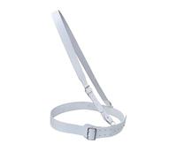 White Leather Sam Browne Military Belt, Adjustable Cross Belt with Silver Brass Buckle, Premium Ceremonial Uniform Belt and adjustable Shoulder Starp for Police, British Army, and Honour Guard (40)