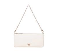 White Leather Shoulder Bag Love Birds ONE SIZE