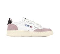 White Leather Sneaker with Pink Suede - male - Autry - Sneakers - White - 6 UK - Shoes 6 UK