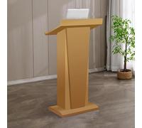 White Lectern Podium Stand - Portable Standing Desk for Home Office & Classroom - Stylish Hostess Pulpit Design for Presentations & Events