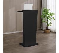 White Lectern Podium Stand - Portable Standing Desk for Home Office & Classroom - Stylish Hostess Stand with Pulpit Design - Perfect for Presentations & Events