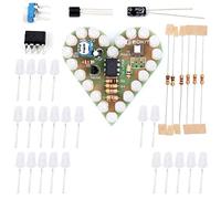 White LED Breathing Light Soldering Practice Kit, Heart-Shaped DIY Electronics Project