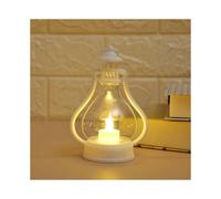 (White) LED electronic candle children's portable night light retro script killing kerosene lamp props Christmas ornaments