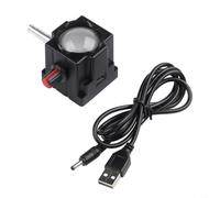 White LED for microscope Lamp USB Powered Adjustable Light for source for Biological Study Optical Tools Black 4cm(B)
