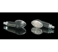 White LED Mini Blinkers Cateye Black 20Mm Clear Signals Indicators