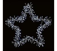 Premier 90cm Silver Star Cluster Wall Window Decoration with 320 White LED