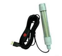 White LED Underwater Fish Lamp 13W USB Charge(- 126 - Green Light)