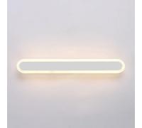 White LED Wall Lamp - Modern Ultra-Thin Rounded Corner Interior Lighting with Acrylic Shade