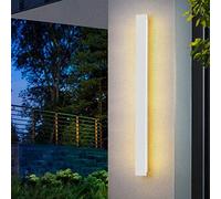White LED Wall Lights Long Strip Modern Mirror Linear Wall Light Indoor/Outdoor Up and Down Sconce Wall Lamp Warm White 3000K Living Room Bedroom Hallway Stairs Wall Lighting Waterproof IP65,120cm